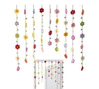 Guirlande en Crochet à Fleurs | Bannière de fête | Arrière-Plan Floral à Glands | pour la décoration de Maison Chambre Anniversaire Mariage fête Mur Porte et fenêtre