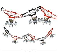 Guirlande en papier Chauve-souris 2m Halloween