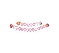 Guirlande en papier Joyeux anniversaire rose Pat'patrouille 2m50 - Rose