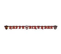 Guirlande et Bannière Chevalier - Joyeux Anniversaire - 177 cm Rouge G