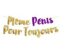 Guirlande EVJF Même P**ain pour Toujours Or Paillettes - Enterrement Vie de Jeune Fille Décoration, Accessoires & Cadeaux