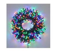 Guirlande extérieur BOA 20M 1000 LED multicolores câble vert foncé 8 modes minuteur Lotti