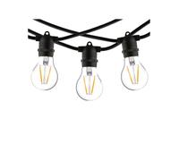 Guirlande Extérieur Caoutchouc Noir IP65 E27 L: 600 CM Lampe Partylight