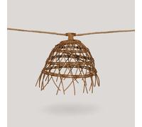 Guirlande Extérieur Solaire 10x LED E12 1800 K 5 M Long Jute Fibre Naturelle