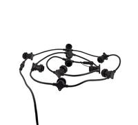 Guirlande extérieure, personnalisable et extensible, câble noir, compatible culot E27 (vendue seule, hors ampoules) | Xanlite, Noire