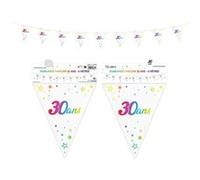 guirlande fanion 30 ans métallique multicolore - surprisez vous gfm00m03 Multicolore