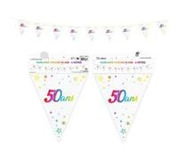 guirlande fanion 50 ans métallique multicolore - surprisez vous gfm00m05