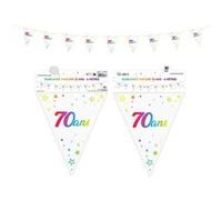 guirlande fanion 70 ans métallique multicolore - surprisez vous gfm00m07 Multicolore