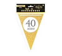 Guirlande Fanion Doré - 40 ans