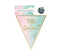 STC Guirlande À FANIONS Papier Gender Reveal 3M