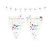 guirlande fanion joyeux anniversaire metallique multicolore - surprisez vous gfm00m Multicolore