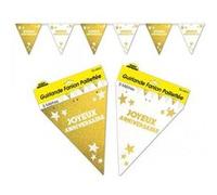 Guirlande Fanion Joyeux Anniversaire Paillettée Or - Or Jaune G