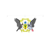 Guirlande fanion Santo Tome American Emblem Half Fan Flag For Yard Decor 3x6 Ft 1m00 Polyester résistant à la décoloration avec trois œillets pour chars de défilés de festivals et balustrades de mais