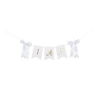 guirlande fanions 1er anniversaire noeuds 1.5m - artifetes 91633 Blanc G