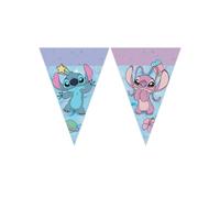 Guirlande fanions Angel et Stitch 230 cm - Bleu