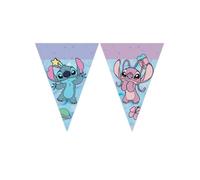 Procos Drapeau Stitch Angel FSC® Mix Décoration à Suspendre Guirlande Anniversaire Fête à Thème 2,3 m