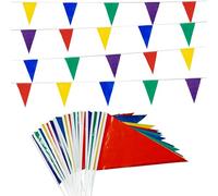 Guirlande Fanions Guinguette Multicolore - GREATRIL 40M Guirlande Anniversaire Exterieu Banderole Tissu Anniversaire Décoration pour Jardin Champetre Baptême Mariage Boheme Festivals Fete