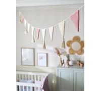 VERTBAUDET Guirlande fanions tricot rose poudré TU