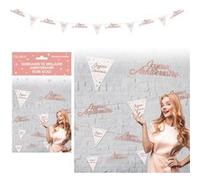 guirlande fil joyeux anniversaire or rose - surprisez vous gflm00rg Rose G