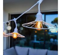 Lumisky - Guirlande lumineuse extérieure CHIC WHITE LIGHT 6 m, 10 ampoules E27 LED blanc chaud