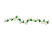 GUIRLANDE FLEURS ROSIER ARTIFICIEL 220CM BLANC