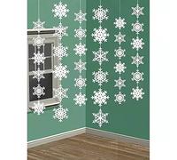 Guirlande Flocons Neige DIY Papier 5brins 1.5m 30pcs Décoration Noël