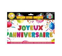 Guirlande gonflable - STC - JOYEUX ANNIVERSAIRE - 4 m - Multicolore - Autres