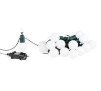 Guirlande guinguette - LUNARTEC - 4 75 m - 20 ampoules LED - Blanc chaud - Electrique