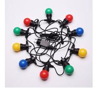 Guirlande Guinguette 5M Multicolore IP65- Guirlande Electrique Extérieure 10 Bulbes Bleu Rouge Jaune Vert