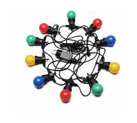 Guirlande Guinguette 5M Multicolore IP65- Guirlande Electrique Extérieure 10 Bulbes Bleu Rouge Jaune Vert - Guirlande Lumineuse Ext