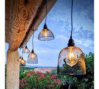 Guirlande guinguette abat-jour led 2,5 m - blanc chaud, raccordable