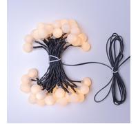 Guirlande guinguette LOTTI - 50 ampoules cerise Ø20mm - Blanc chaud - 7 jeux de lumière+jeu fixe