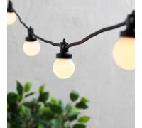 Guirlande Guinguette Pro Connect 40m 80 LED Blanc Chaud Câble Noir Raccordable