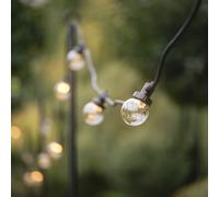 Guirlande Guinguette Pro Connect IP67 de 105m 210 LED Blanc Chaud Câble Noir Raccordable Ampoules Transparentes