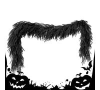Guirlande Halloween Cheminée Pièce Maîtresse Noire Artificielle Réaliste