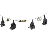 Guirlande Halloween décoration d'intérieur noir-doré 2 m