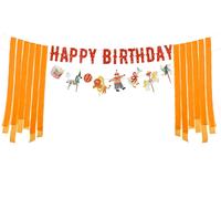 Guirlande Happy Birthday 275cm Bannière Cirque Multicolore