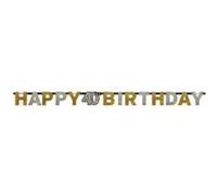 Guirlande Happy Birthday - 40 ans Multicolore G