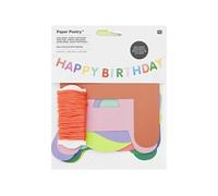 Guirlande Happy Birthday en carton Multicolore G