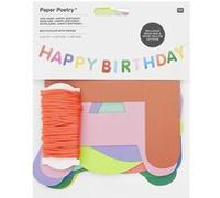Guirlande Happy Birthday en carton Multicolore G