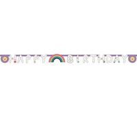 guirlande Happy Birthday Peppa Pig Purple 170 cm