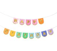 Guirlande Joyeux Anniversaire 12x163cm Bannière Multicolore