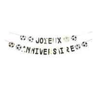 guirlande joyeux anniversaire football 1.4-2m - artifetes 93799 Blanc G