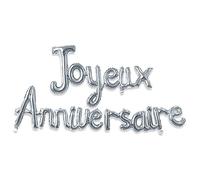 Guirlande Joyeux Anniversaire Lettres Gonflable - argent