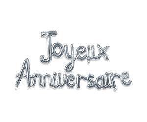 Guirlande Joyeux Anniversaire Lettres Gonflable - argent