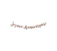 Generique Guirlande Joyeux Anniversaire Rose Gold 1,80 m – Rose – Taille Unique
