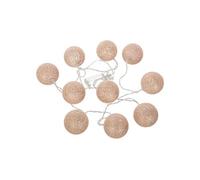 Atmosphera Guirlande LED à piles 10 boules Ø6 cm Or