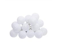 Atmosphera Guirlande LED Army blanche à piles 16 boules 225 cm