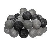 Guirlande Led 20 Boules "Smoky" 435cm Gris & Noir
