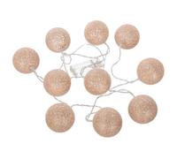 Atmosphera Guirlande LED à piles 10 boules Ø6 cm Or